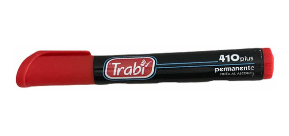 Marcador trabi permanente rojo 410 punta bicelada 
