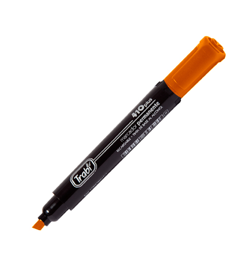 Marcador permanente trabi naranja 410 punta bicelada