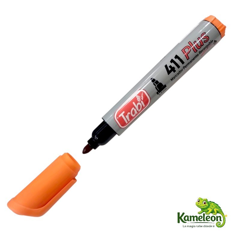 Marcador trabi permanate naranja 411