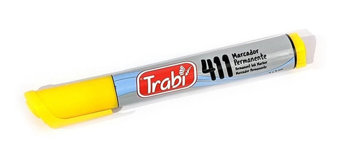Marcador trabi permanente amarillo 411 punta redonda