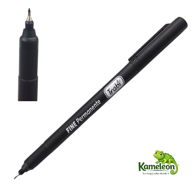 Marcador permanente trabi microfibra negro