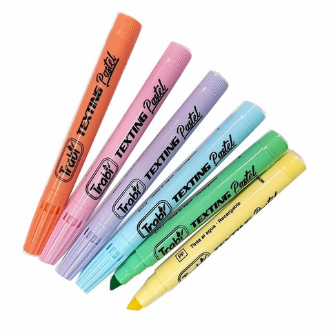 Resaltador trabi redondo pastel verde texting