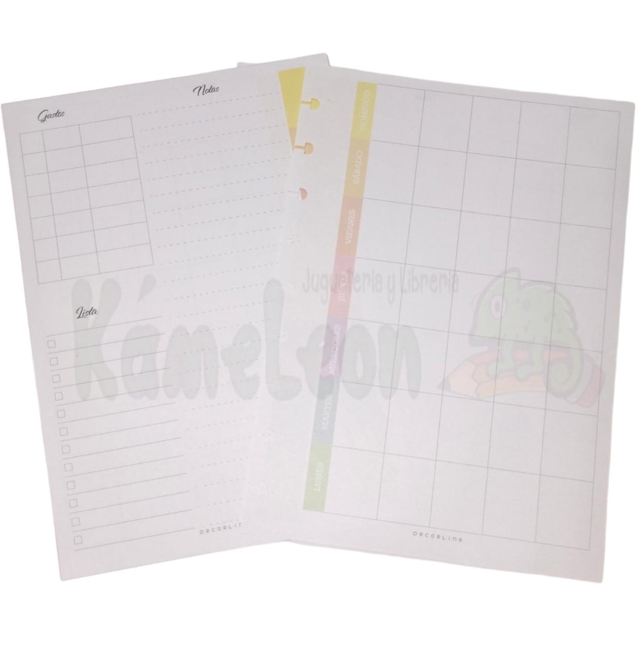 Repuesto decorline 18 x 25 inteligente planer semanal cuadricula