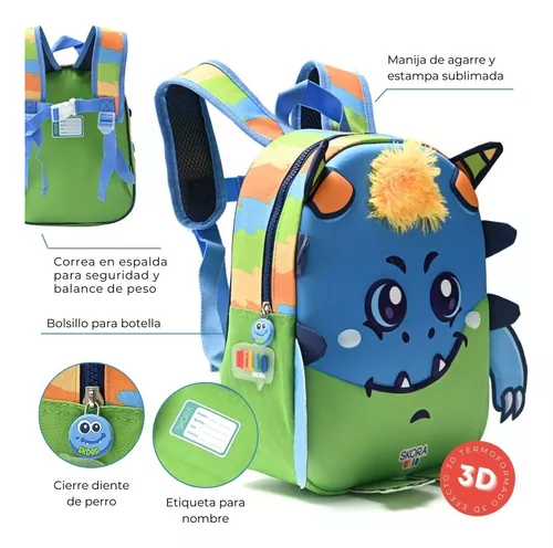 Mochila skocra espalda 12 pulgas mounstro 