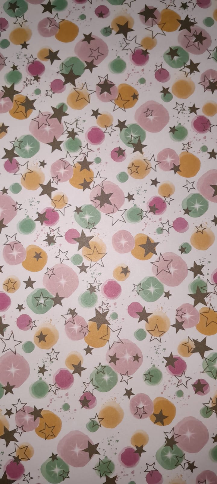Papel de regalo obra estrellas pastel 
