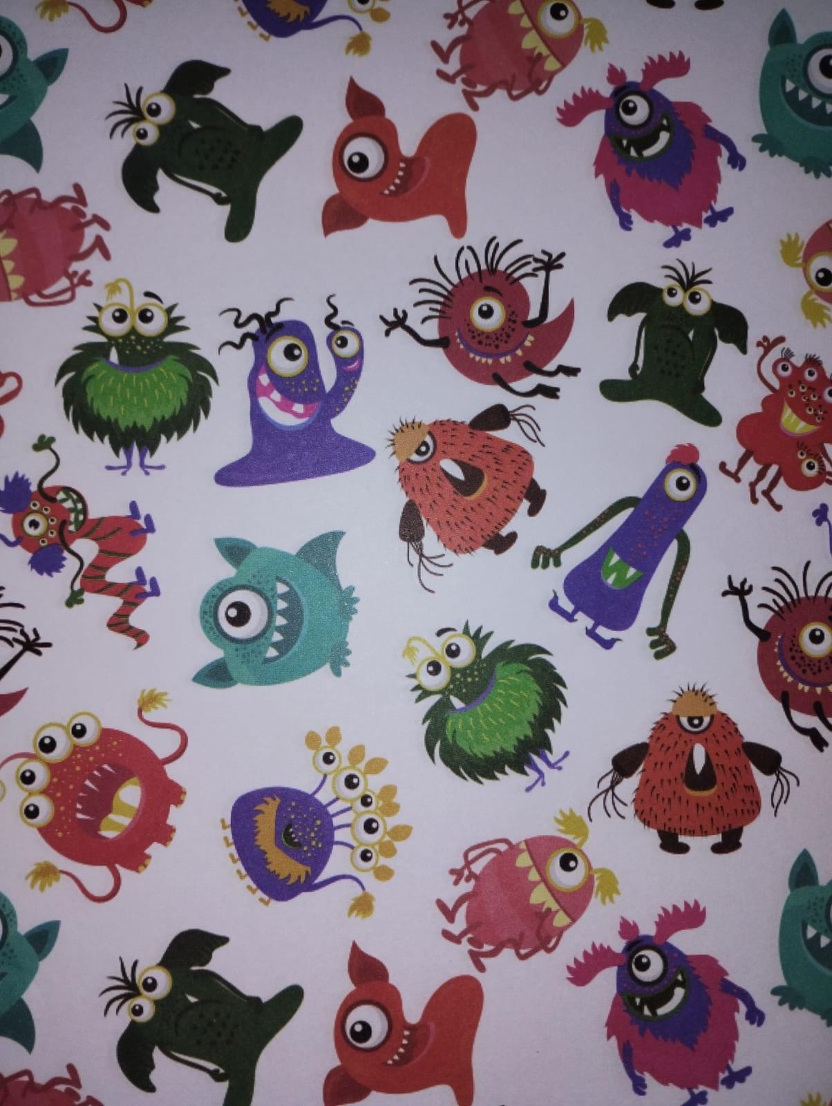 Papel de regalo obra moustruos