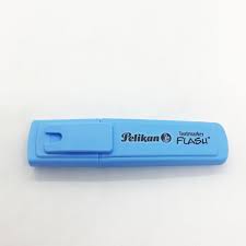Resaltador pelikan chato fluo celeste 