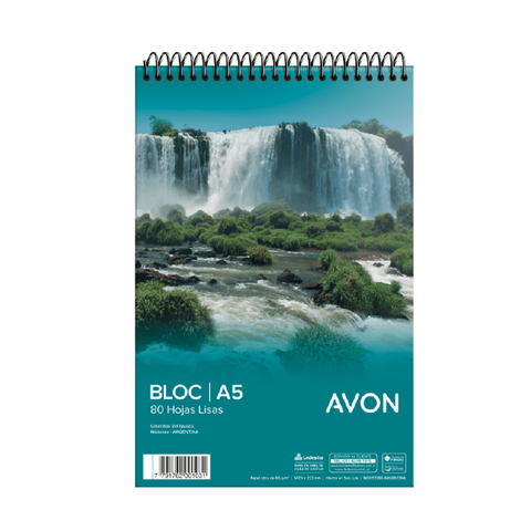 Block avon esquela c/espiral liso 80hj.
