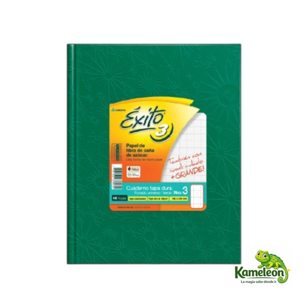 Cuaderno nro3 exito cuadros grandes araÑa verde