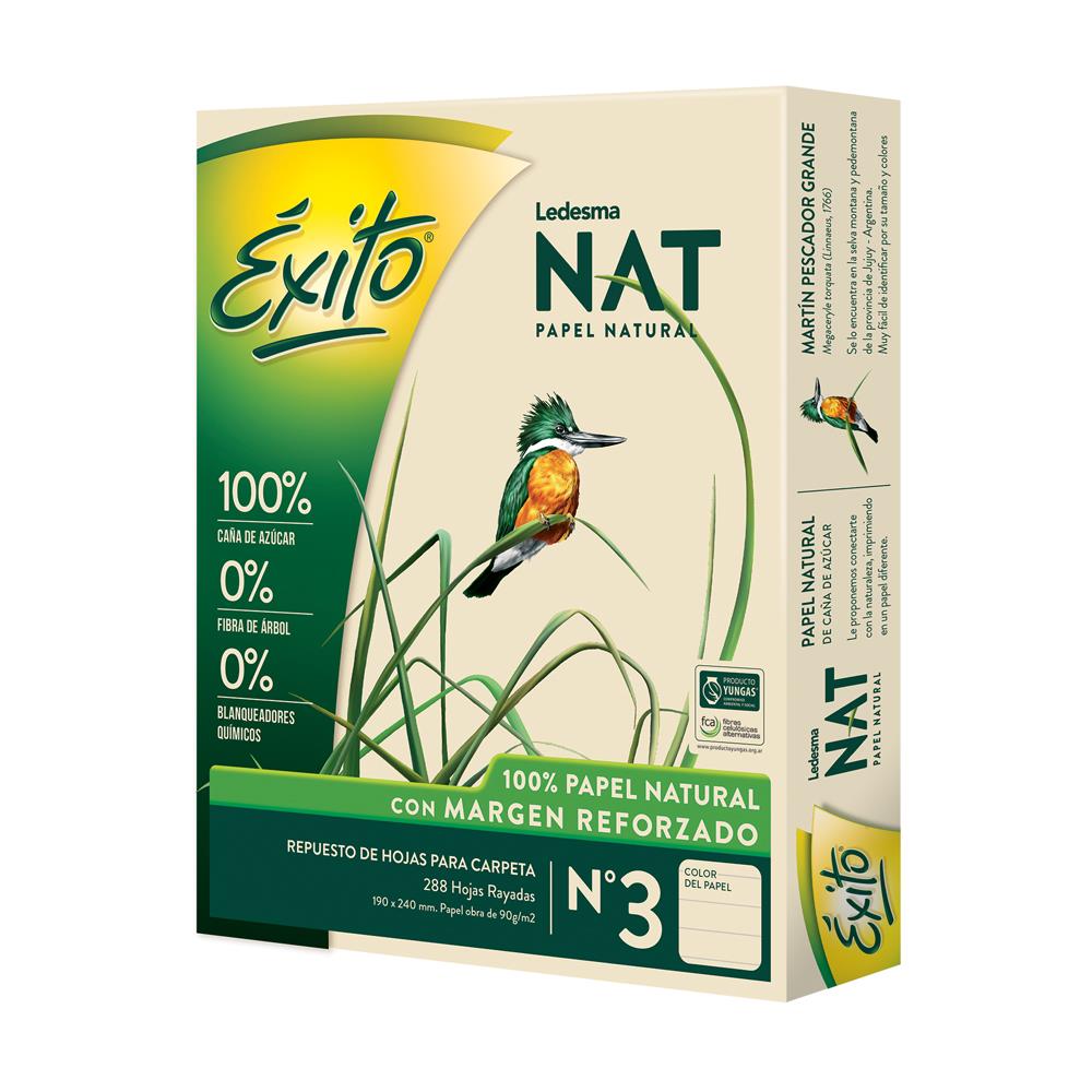 Hojas nro3 exito nat 288u rayadas