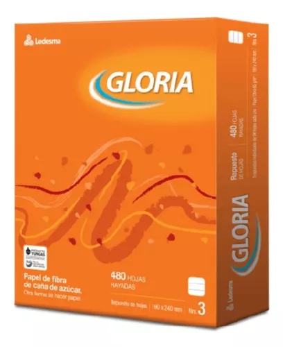 Hojas gloria numero 3 rayadas x480