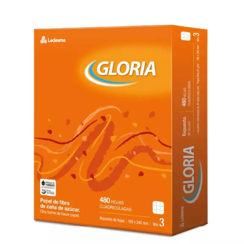 Hojas gloria numero 3 cuadriculado x480