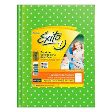 Cuaderno exito nro1 verde manzana con lunares