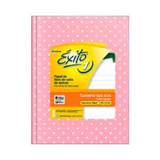 Cuaderno exito nro1 rosa con lunares