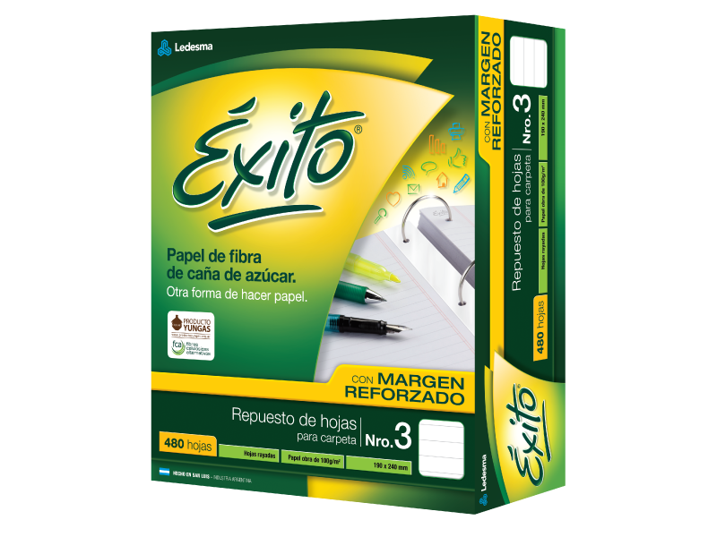 Hojas exito numero 3 x480 rayadas
