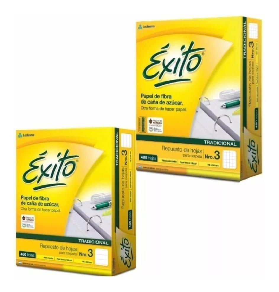 Hojas exito 480 rayadas