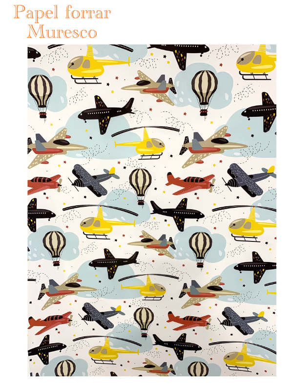 Papel de forrar tematica aviones