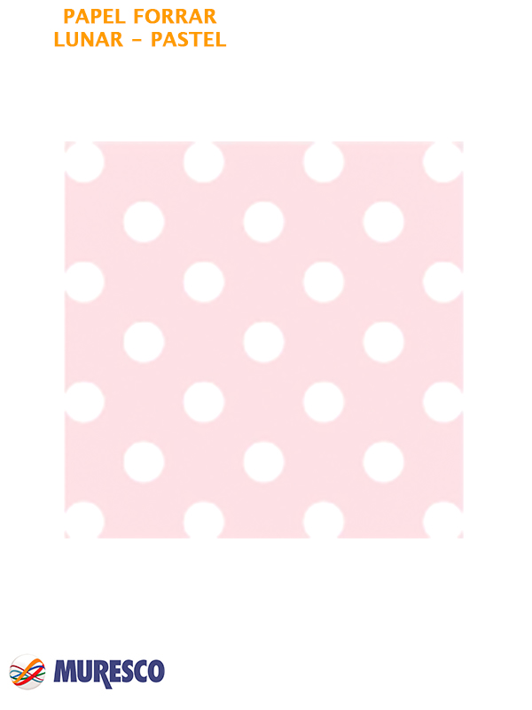 Papel de forrar lunares rosa pastel 