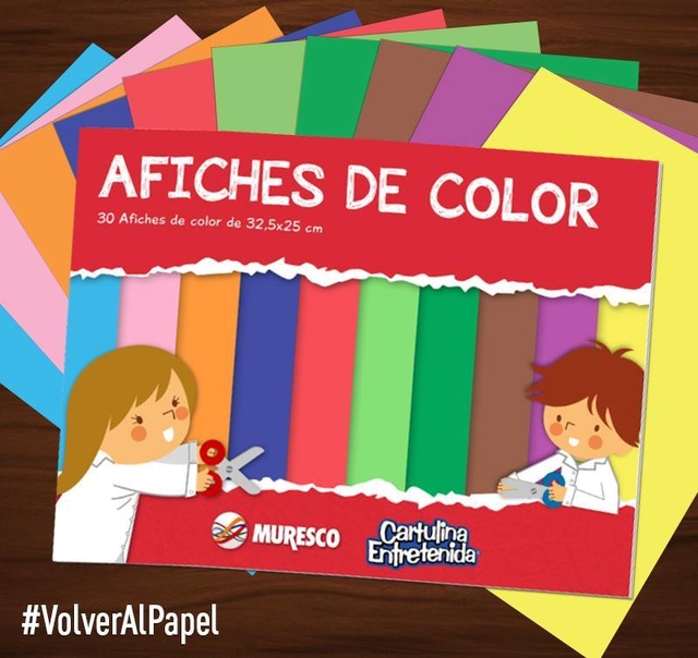 Block muresco n5de papel afiche de color