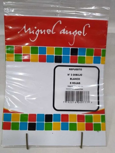 Repuesto miguel angel de hojas nro3 blancas