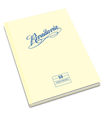 Cuaderno rivadavia n1 rayado t/d sin forrar 50hj. 