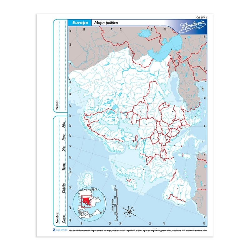 Mapa rivadavia nro 3 politico  grecia