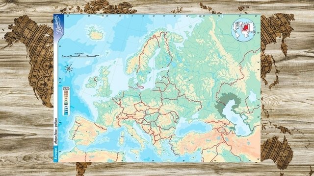 Mapa rivadavia numero 5 europa fisico politico 