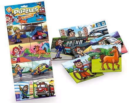 Puzzle de asociacion ,  oficios y profeciones 