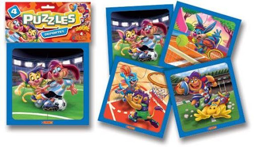 Puzzle deportes contiene 4 modelos diferenrtes