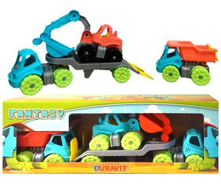Mini camion c/trailer+volc+ret