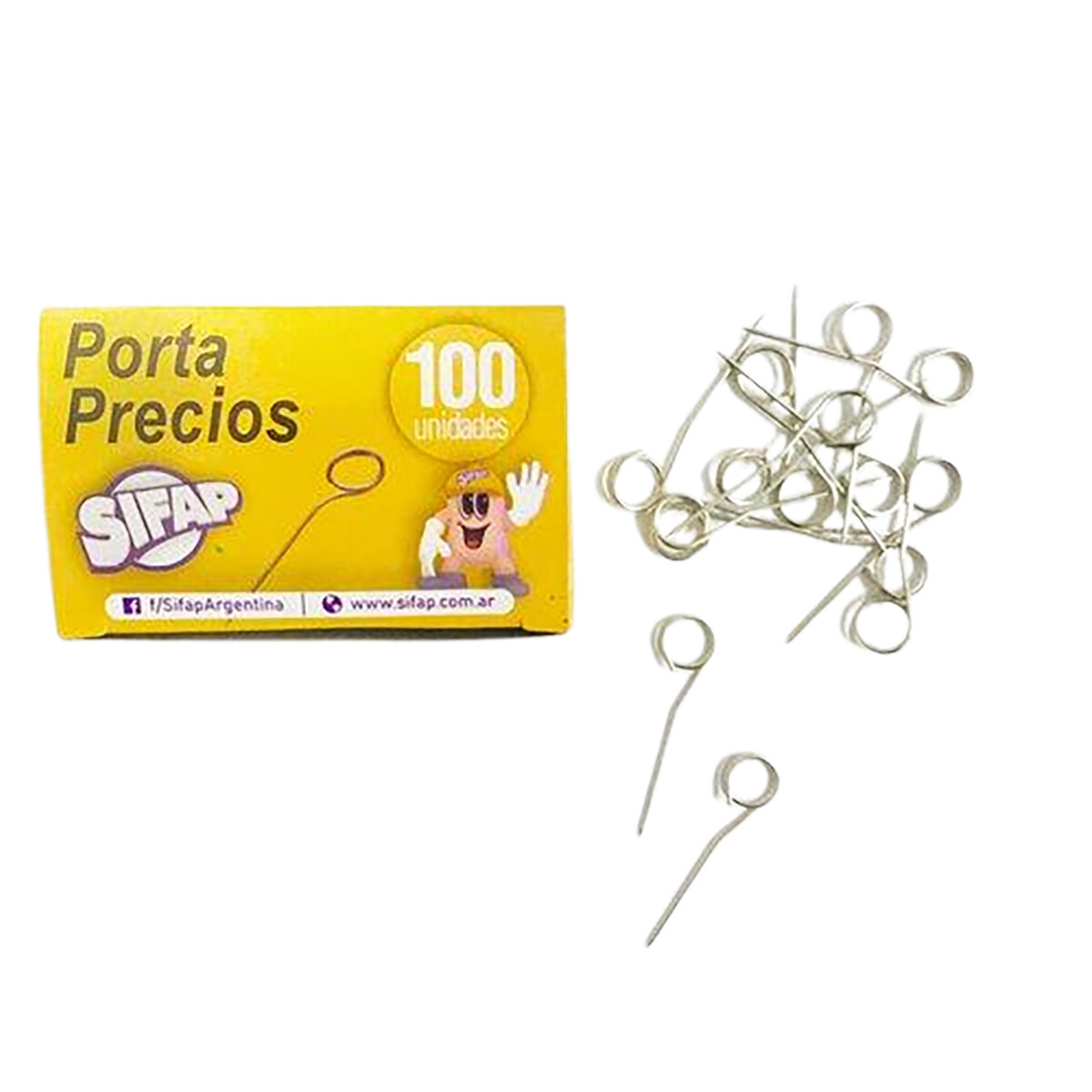 Alfiler porta precio x 100 u