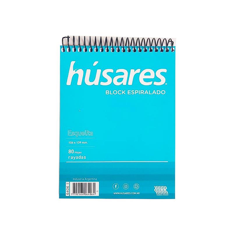 Blocks husares esquelita espiral rayado 80 hj.