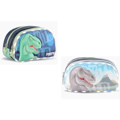 Cartuchera footy 2 cierres dinosaurio