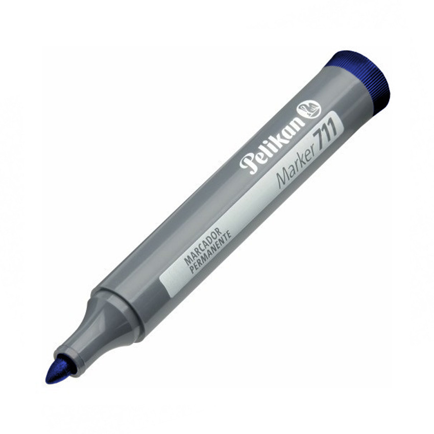 Marcador permanente pelikan azul marker 711
