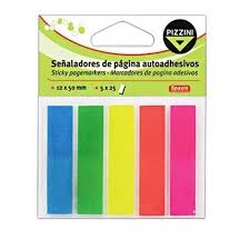 SeÑaladores de pagina autoadhesivos  fluo