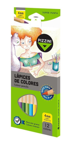 Lapices pizzini supermina x 12 colores