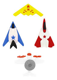 Goma de borrar aviones militares x4