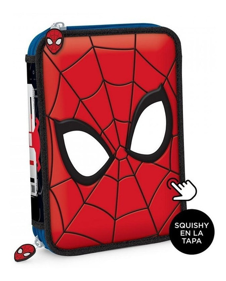 Cartuchera dos pisos spiderman squishy spiderman