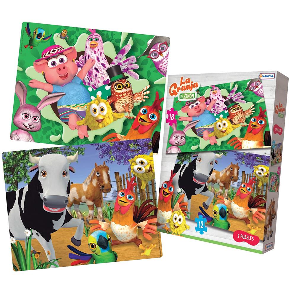 Puzzle la granja de zenon 2 de 12 y 18 piezas