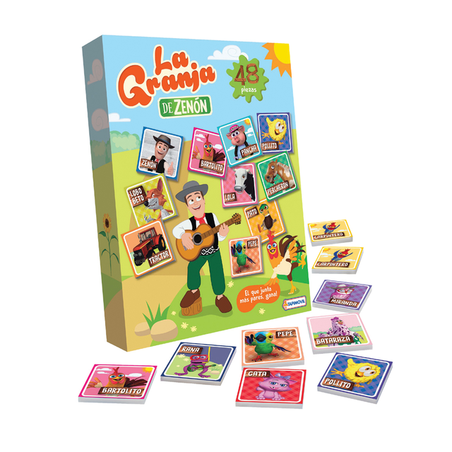 Juego de memoria: la granja de zenon 48 piezas memo