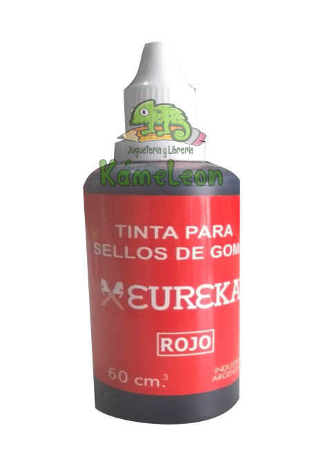 Tinta eureka roja para sellos de goma