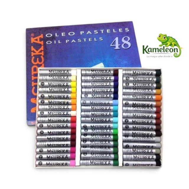 Pastel eureka oleos  caja de 48