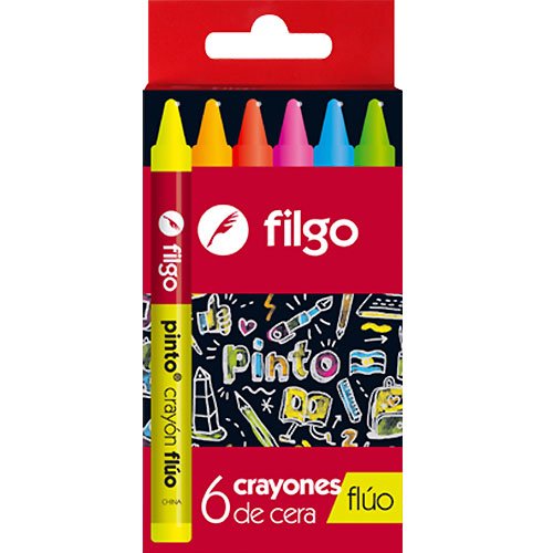 Crayones filgo x 6 fluo