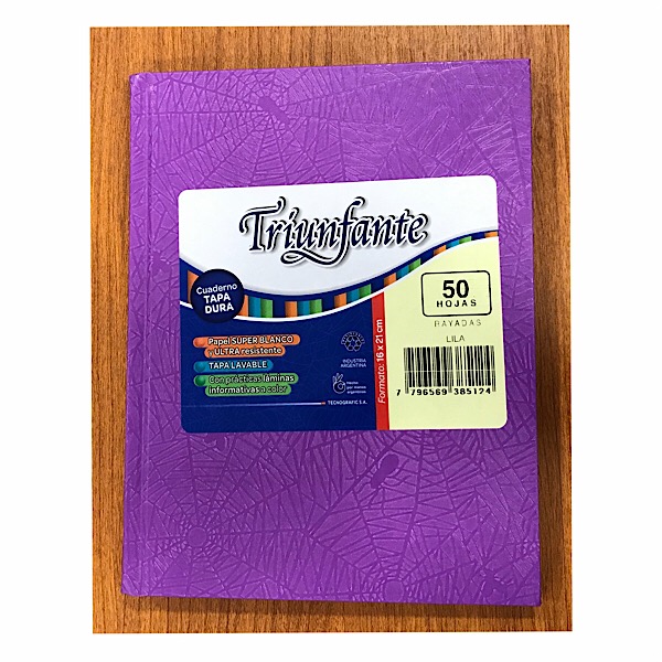 Cuaderno nro1 triunfante araÑa lila 