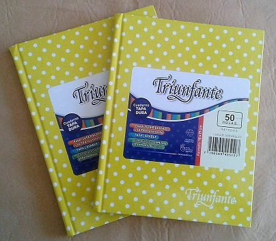 Cuaderno triunfante nro 1 amarillo con lunares