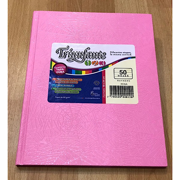 Cuaderno triunfante nro3 araÑa rosa 