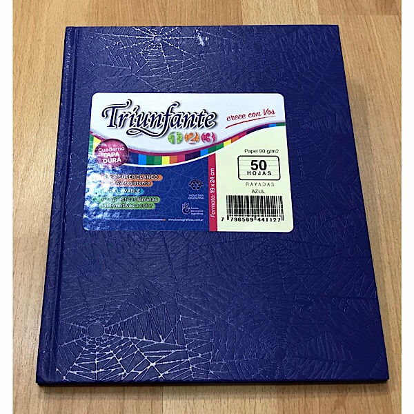 Cuaderno triunfante nro3 araÑa azul