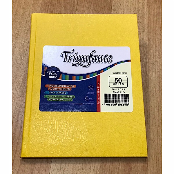 Cuaderno triunfante nro3 araÑa amarillo 