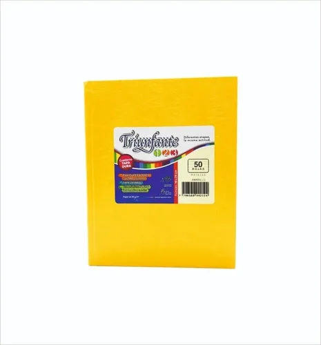 Cuaderno triunfante nro3 cuadriculado amarillo 