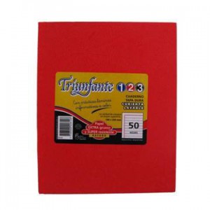 Cuaderno triunfante nro 3 rayado rojo